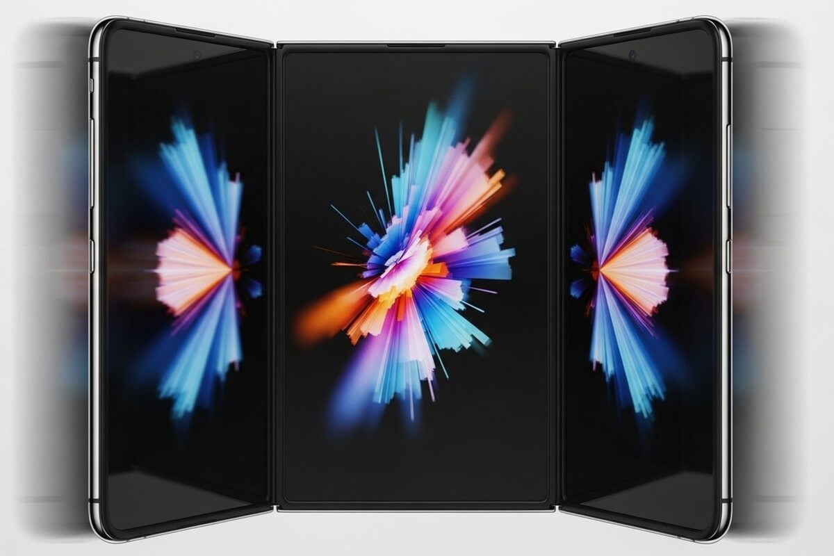 Ein aufgefaltetes Fold Smartphone